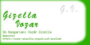 gizella vozar business card